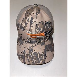 Sitka Gear Camo Hat Cap Adult Mesh Back Fitted S/M Breathable Hunting Digital